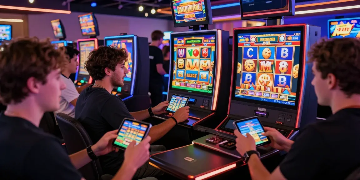 Pengguna terlibat dalam permainan slot online di 337SPORTS dengan suasana berenergi dan grafik warna-warni.
