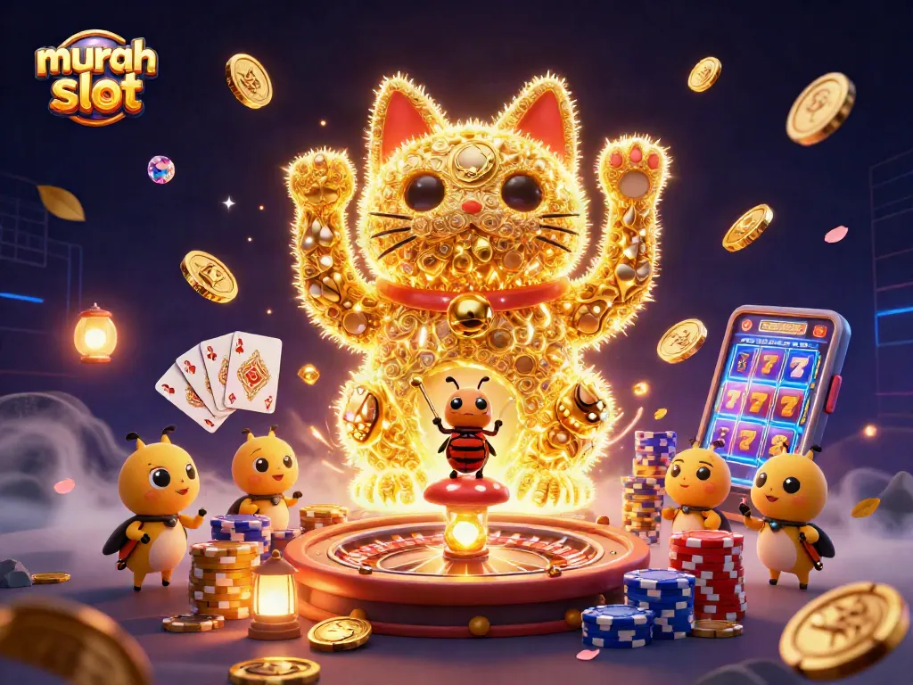 Menangkan jackpot dengan murah slot dalam ilustrasi kasino 3D yang menarik.