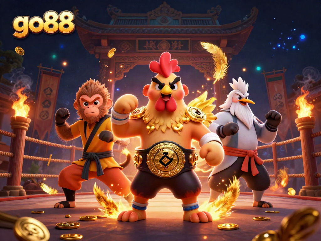 Experience the excitement of go88 with dynamic casino characters in a vibrant, immersive 3D scene.