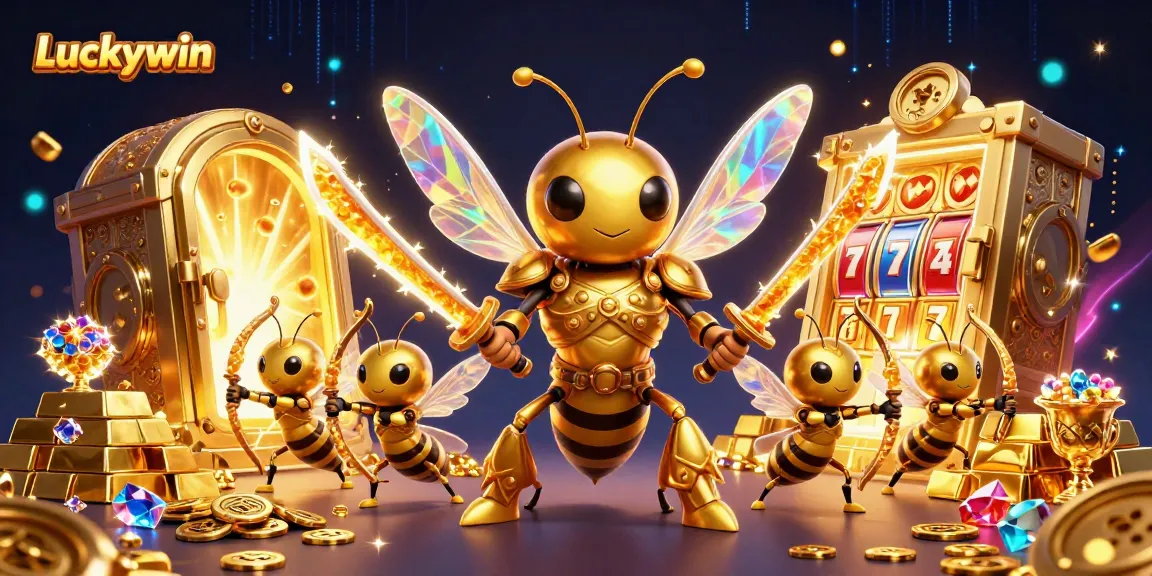 Experience thrilling gameplay at Luckywin with dynamic jackpot symbols and vibrant casino elements.