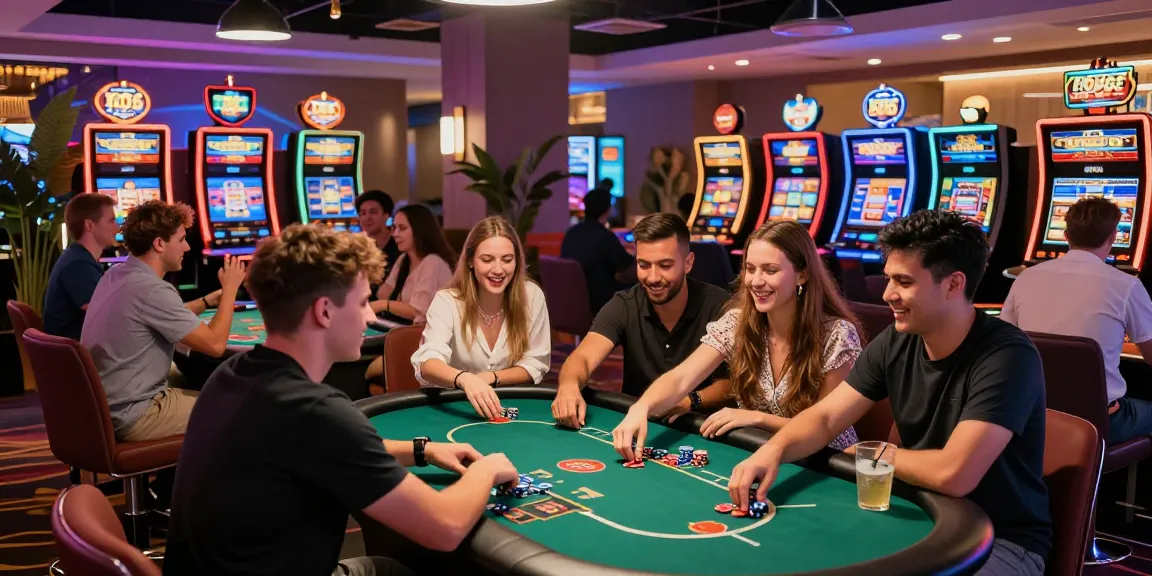 Joyful players engaging in exciting games at KO66 Casino.