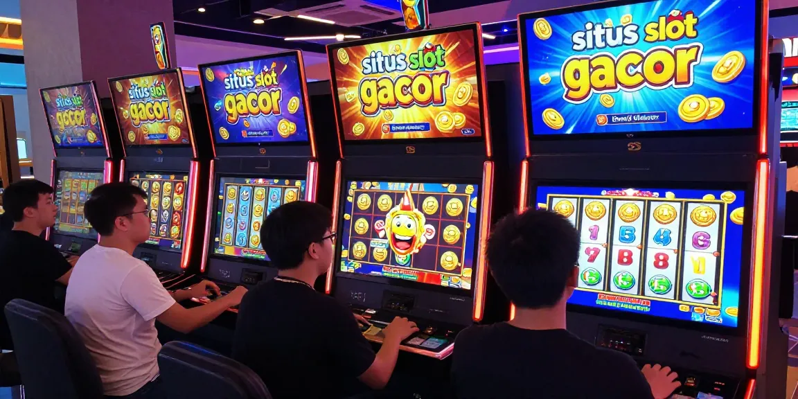 Permainan situs slot gacor dengan jackpot besar dan pemain merayakan kemenangan.