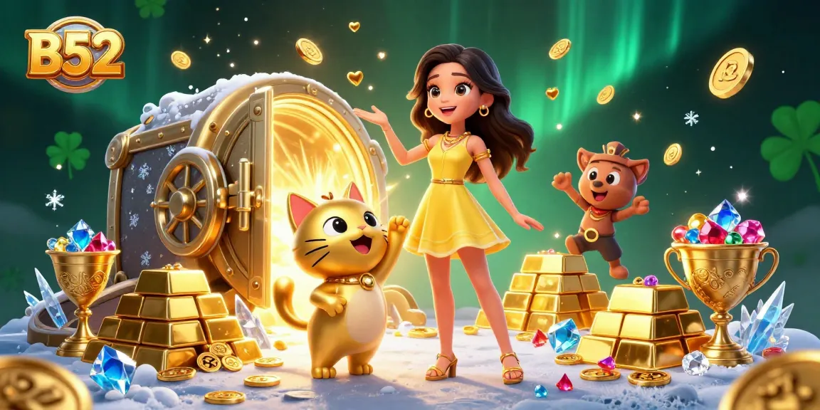 Experience winning moments with B52's vibrant casino atmosphere and lucky charm interactions.