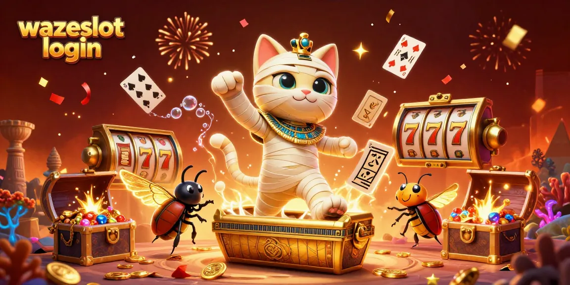 Spin with ease at wazeslot login, where the Egyptian mummy cat emerges to bring jackpots!