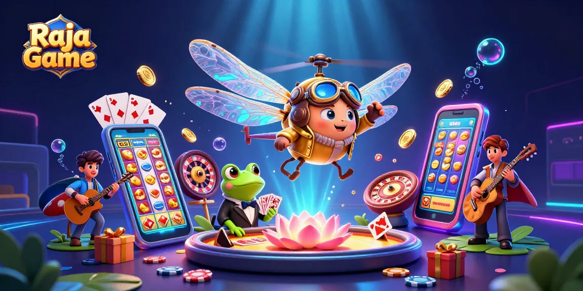 Engage with Raja Game as you spin colorful slots and enjoy a vibrant casino scene of thrilling gameplay.