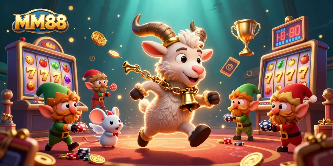 Experience excitement with MM88 at a thrilling casino scene filled with vibrant action and character dynamics.