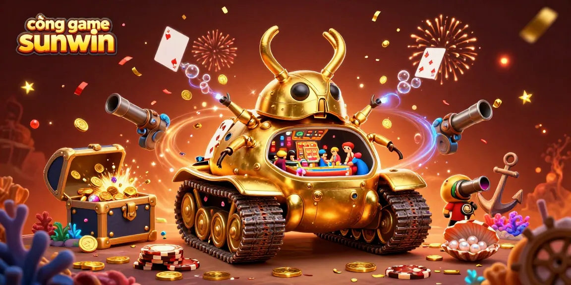 Engage in excitement at cổng game sunwin with a vibrant casino-themed 3D illustration.