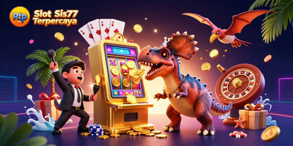 Rtp Slot Sis77 Terpercaya memberi jackpot menarik saat pachycephalosaurus memukul mesin slot.