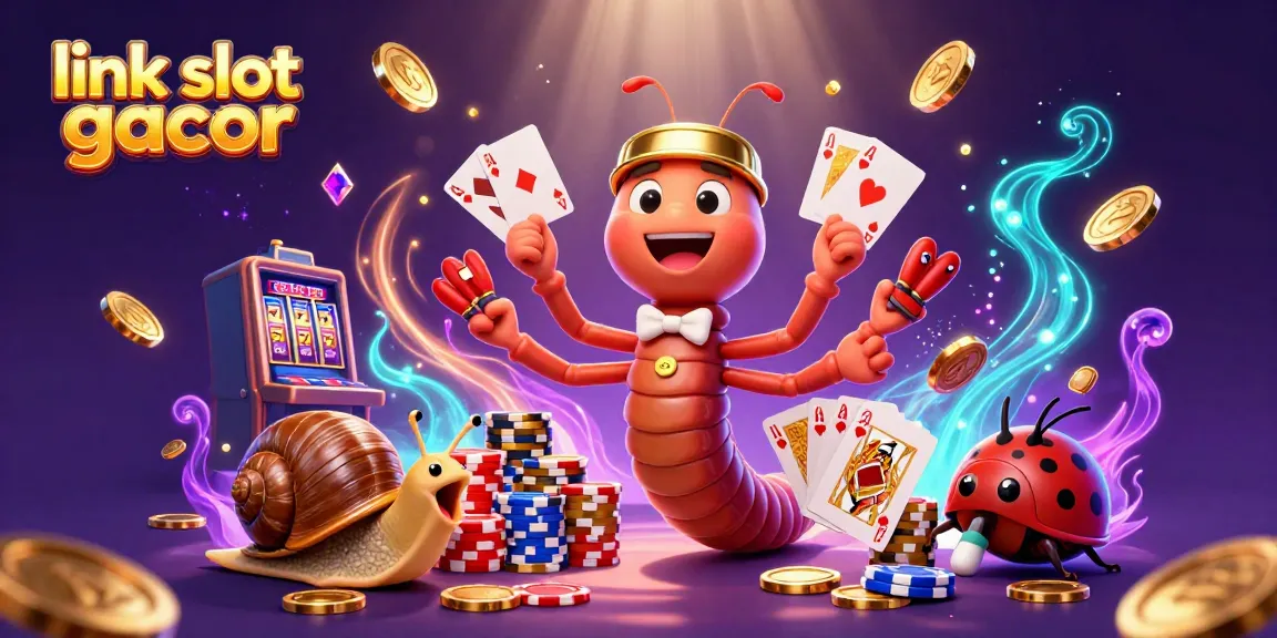 Engage with the exciting link slot gacor while experiencing thrilling casino action in this vibrant illustration.