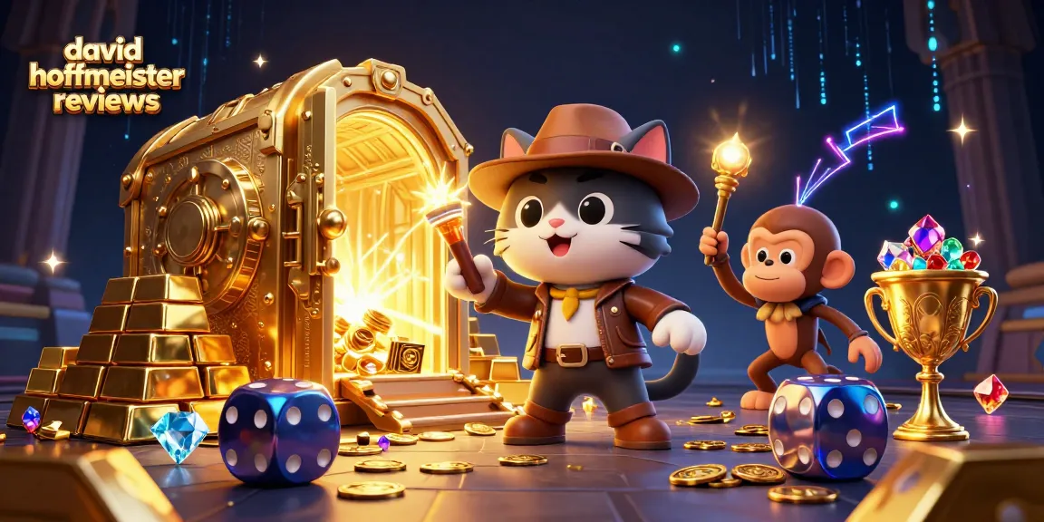 david hoffmeister reviews an exciting scene with an archaeologist cat and monkey discovering treasures and casino artifacts
