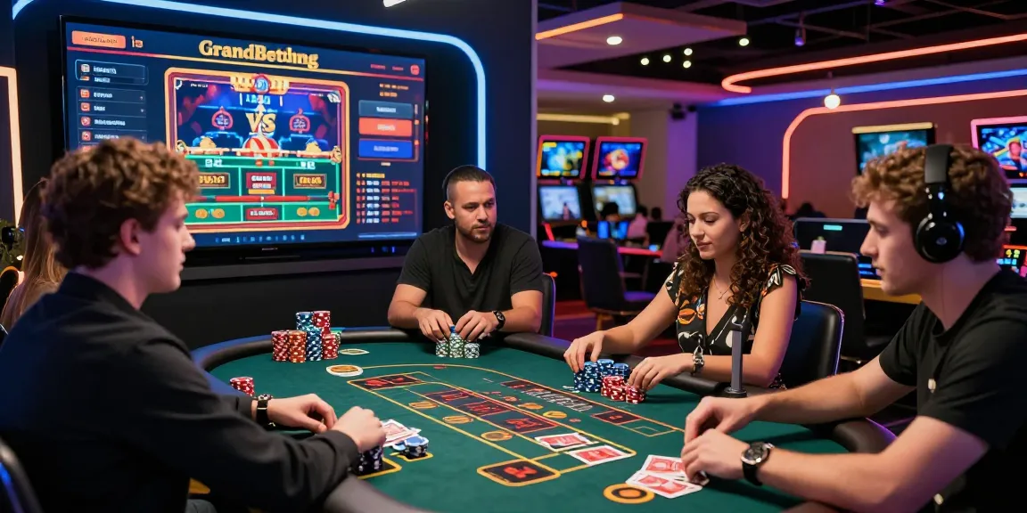 Engaged players experiencing live Grandbetting casino action with vibrant graphics and interactive dealers.