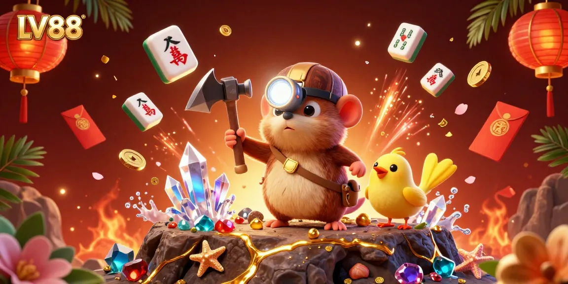 Experience thrilling gaming moments at LV88 with vibrant digital treasures and rich casino elements.