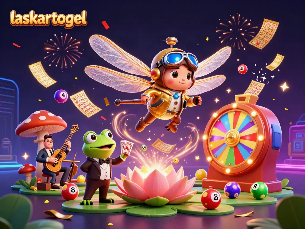 Experience the excitement of laskartogel with vibrant elements, characters, and casino atmosphere.