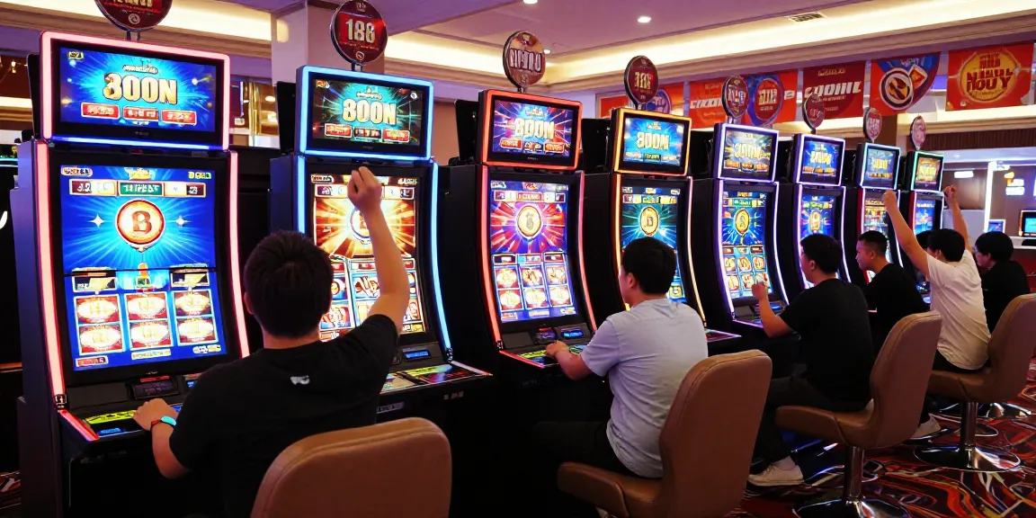 Cipung138 dikelilingi oleh pemain slot yang bersemangat dan suasana kasino online yang seru.