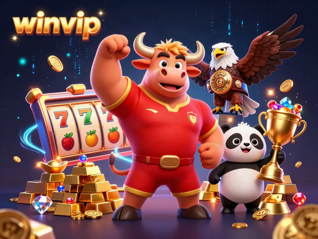 Experience the thrill of victory with winvip, featuring dynamic casino characters and rich game elements.