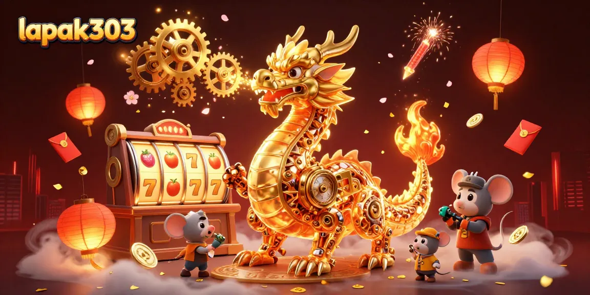 Win big with lapak303's exhilarating gaming experience featuring a golden dragon.