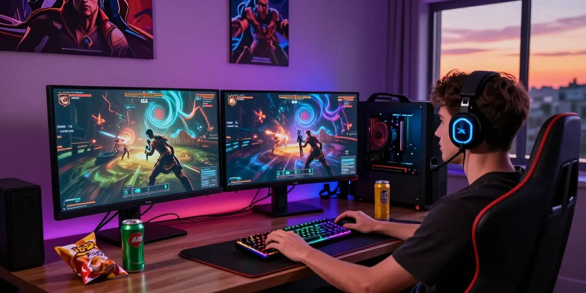 Mind control porn themed gaming setup with vibrant visuals, RGB lighting, and immersive graphics.
