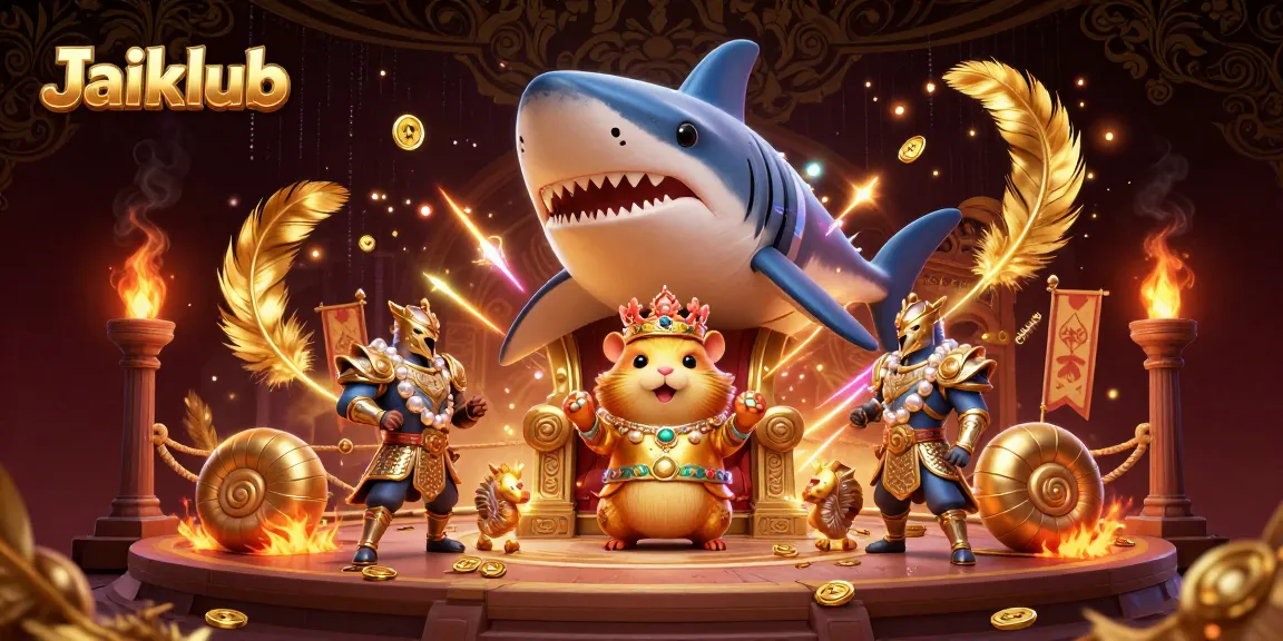 Jaiclub king rules over a 3D casino world with seahorse guards and gold treasures