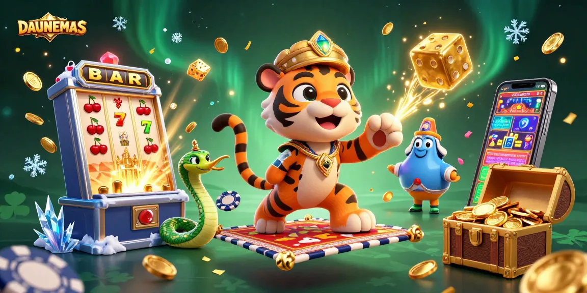 Experience the thrilling jackpot excitement at DAUNEMAS with our vibrant casino scene.