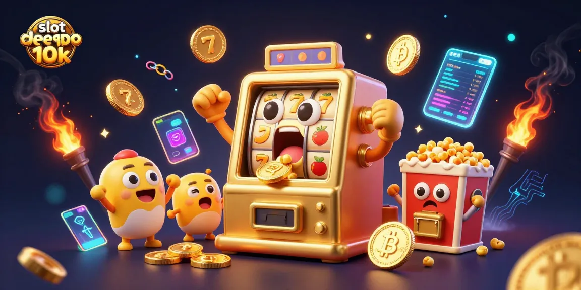 Slot depo 10k menawarkan jackpot hebat dengan mesin slot emas yang mengeluarkan koin.