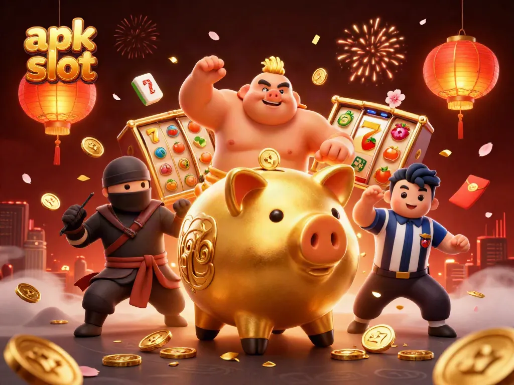 Menggandakan kesempatan kemenangan dengan apk slot melalui ilustrasi kasino yang kaya warna.