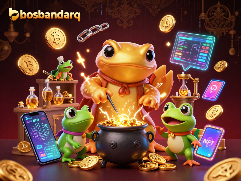 Experience bosbandarq with a golden alchemist turning base metals into coins in a vibrant casino scene.