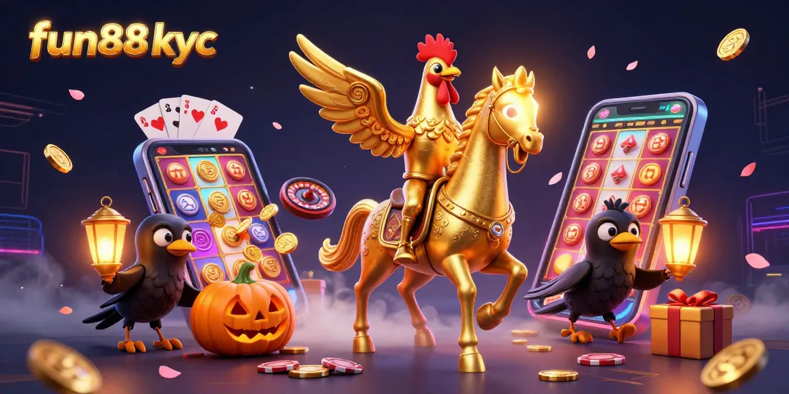 Trải nghiệm cược thú vị tại Fun88 KYC với hình ảnh đầy màu sắc và năng lượng của các trò chơi.