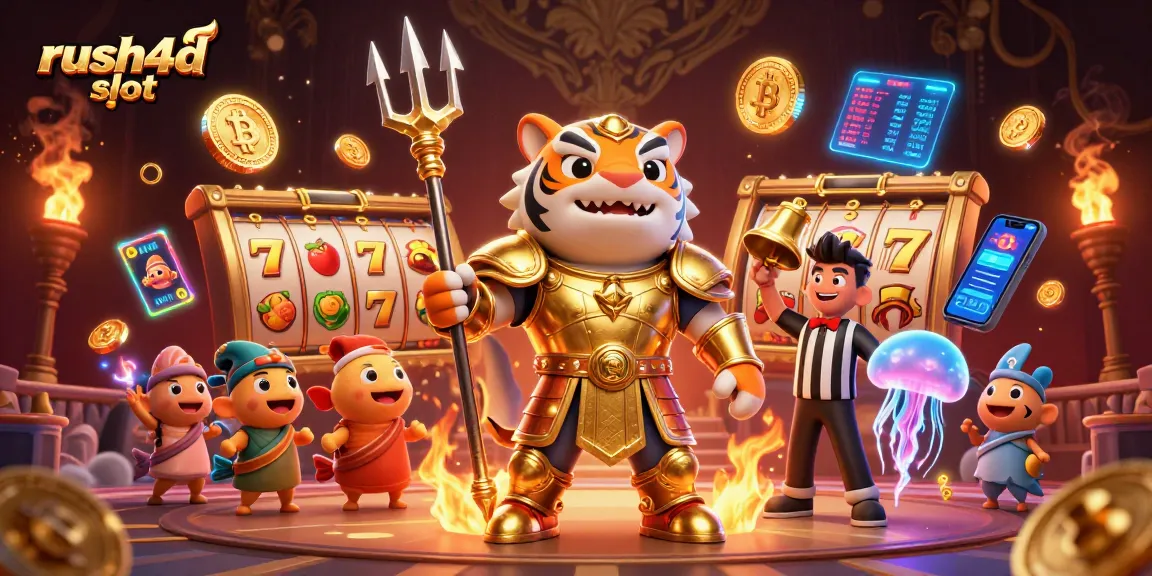 Menangkan pengalaman luar biasa dengan rush4d slot, ditampilkan dalam ilustrasi berwarna-warni yang penuh aksi!