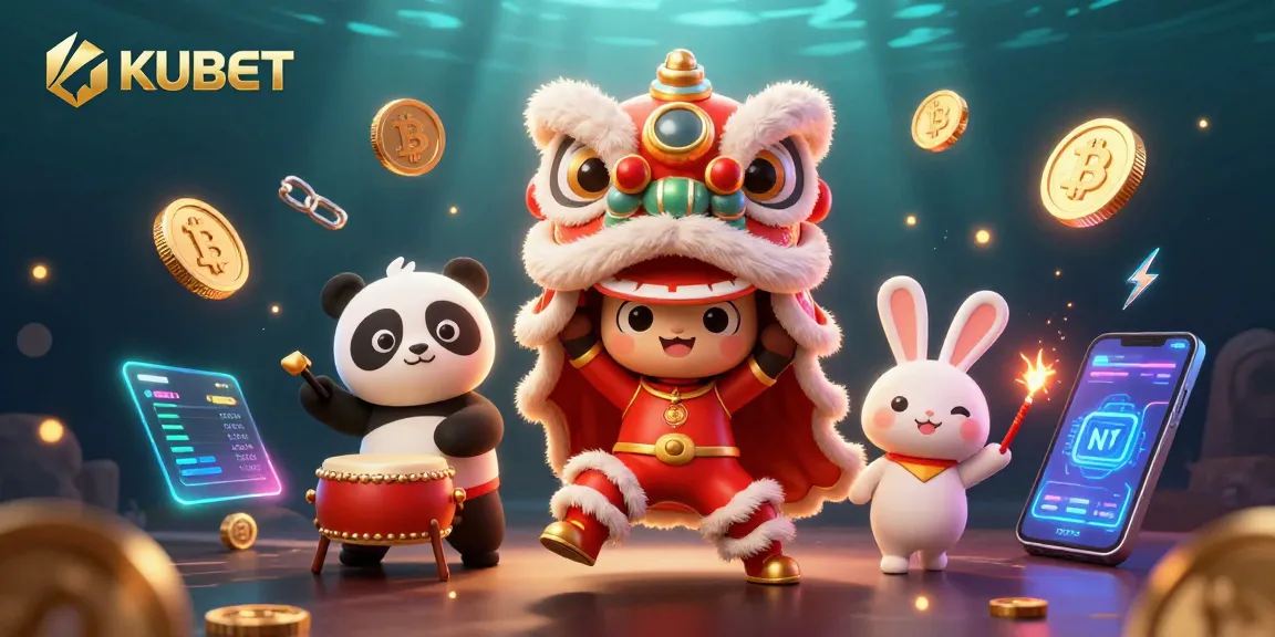 KUBET offers an immersive online casino experience with a vibrant lion dance theme and dynamic game elements.