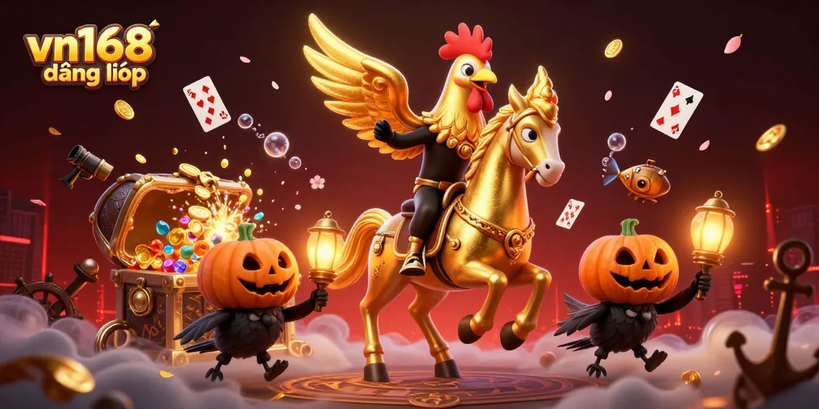 Experience the thrilling vn168 đăng nhập action with golden rooster at a casino filled with treasures and excitement.