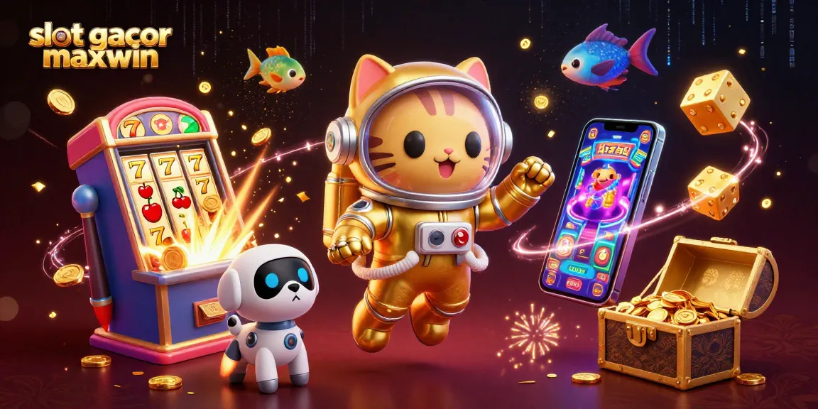 Menangkan slot gacor maxwin dengan gambar menarik dari kucing astronot berserta slot mesin yang melimpah
