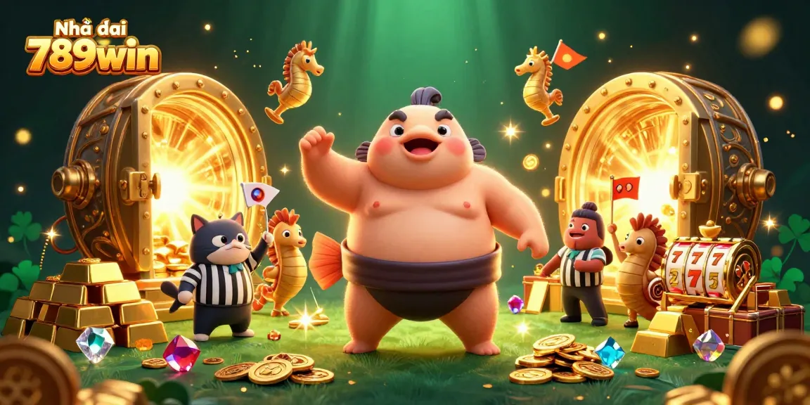Experience gaming thrills at Nhà cái 789win with an exciting 3D underwater scene rich in casino elements.