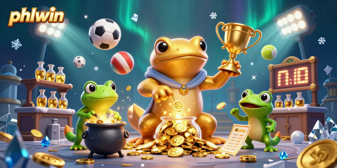 phlwin showcases a vibrant casino scene with a golden salamander and sports elements, illustrating exciting gameplay.