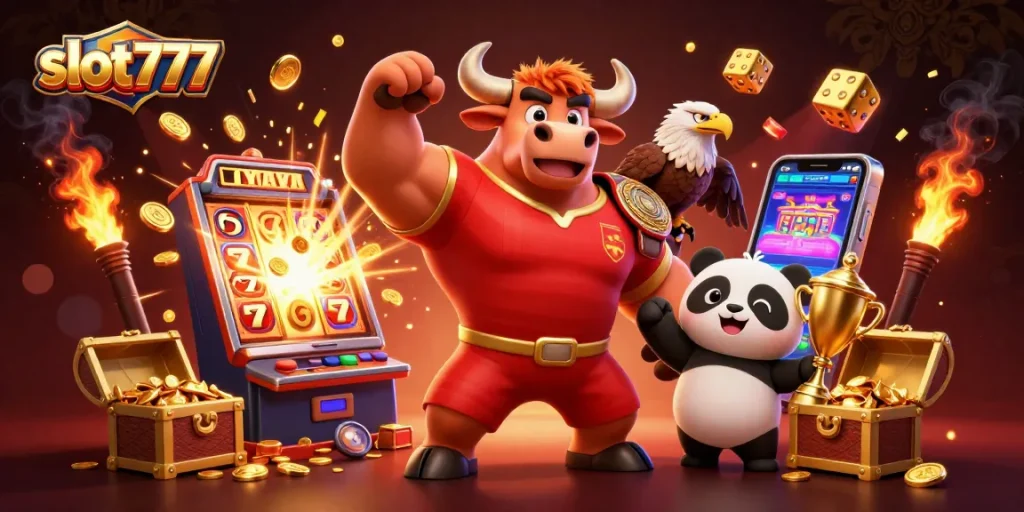 Experience the excitement of slot777 with jackpots bursting from a stunning 3D casino scene.